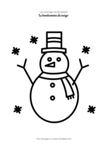 Coloriage bonhomme de neige maternelle