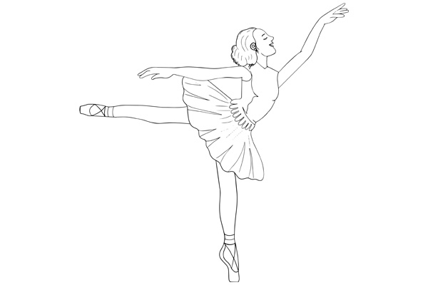 Coloriage danseuse ballerine à imprimer