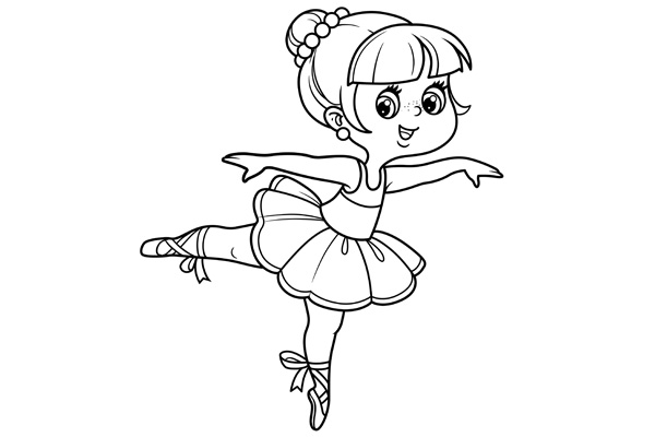 Coloriage danseuse ballerine gratuit