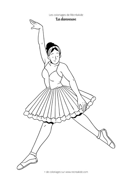 Coloriage danseuse classique