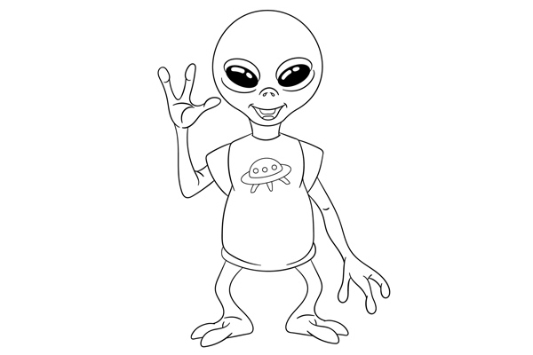 Coloriage extraterrestre à imprimer