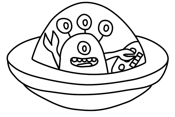 Coloriage extraterrestre gratuit