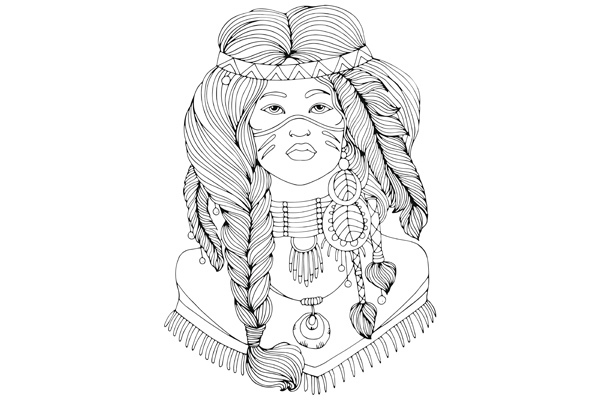 Coloriage indien gratuit