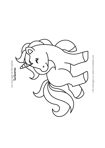 Coloriage licorne CP