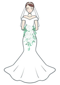 Coloriage mariée