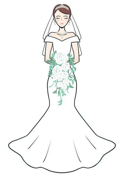 Coloriage mariée