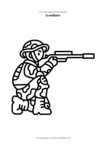 Coloriage militaire avec sniper