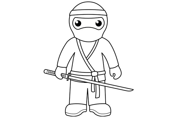 Coloriage ninja gratuit
