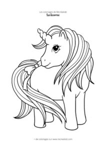 Coloriage poney licorne