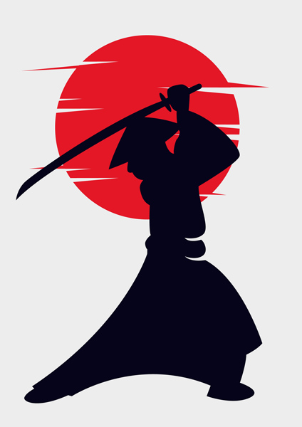 Coloriage samouraï