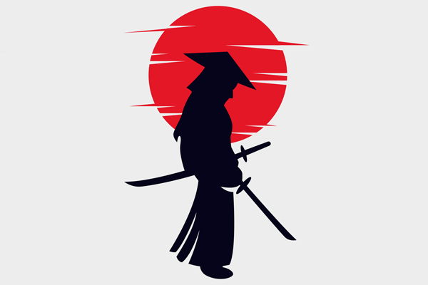 Dessin samouraï à colorier