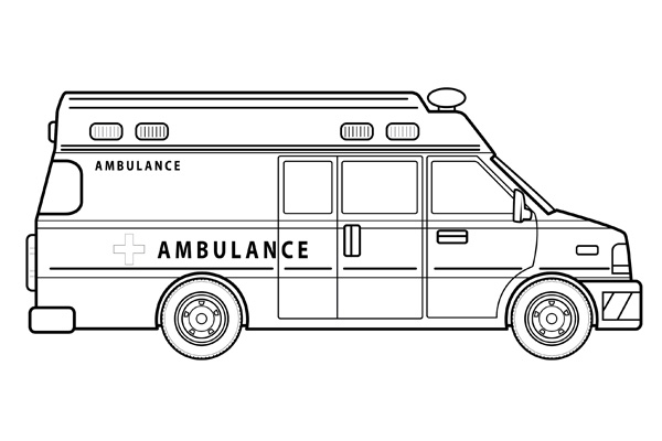 Coloriage ambulance gratuit