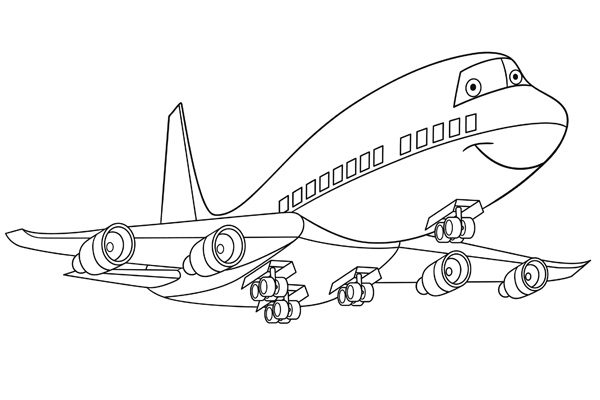 Coloriage avion à imprimer