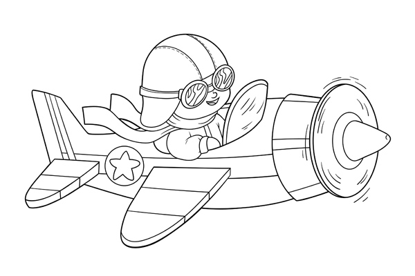 Coloriage avion gratuit