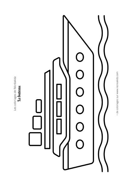 Coloriage bateau CP