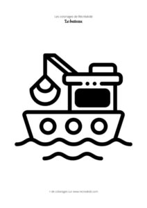 Coloriage bateau de pêche