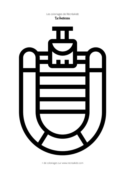 Coloriage bateau zodiac
