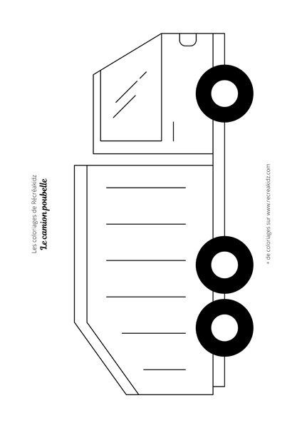 Coloriage camion benne facile