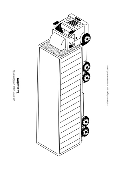 Coloriage camion CP