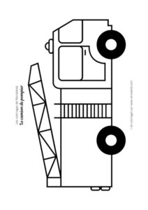 Coloriage camion de pompiers maternelle