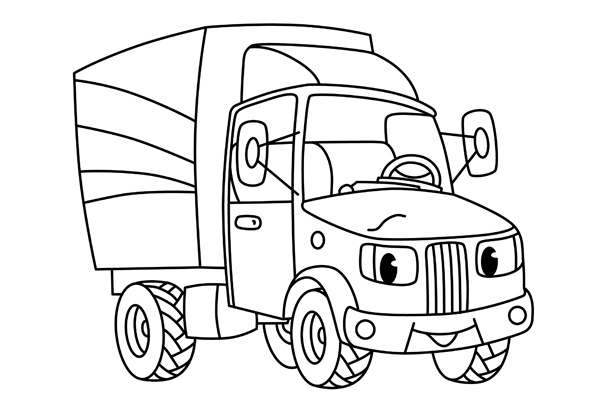 Coloriage camion gratuit