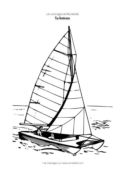 Coloriage catamaran