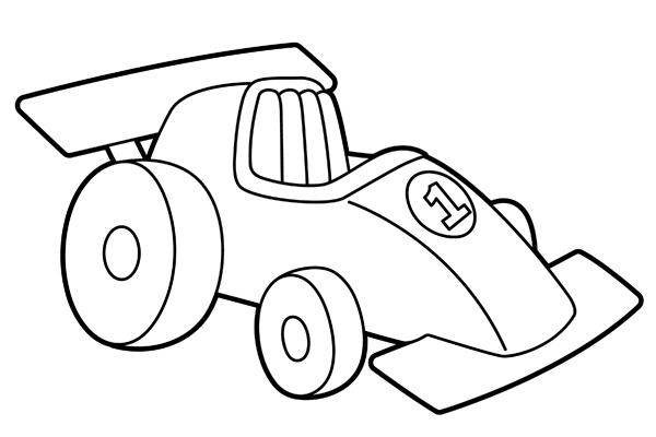 Coloriage formule 1 gratuit