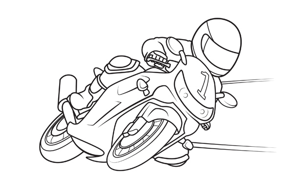 Coloriage moto gratuit