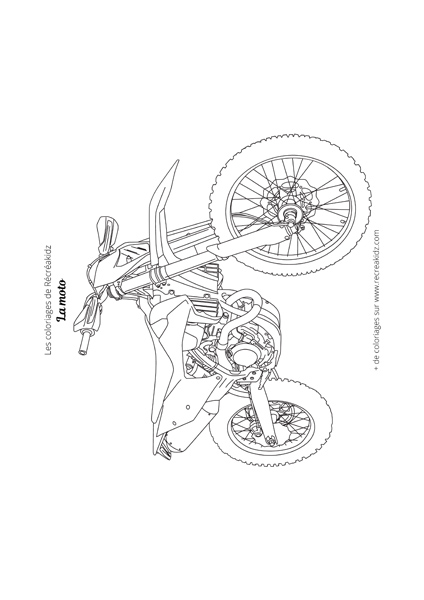 Coloriage motocross