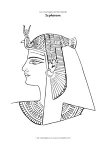 Coloriage de pharaon de profil