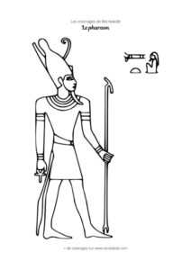 Coloriage pharaon simple
