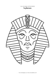 Coloriage tête de pharaon