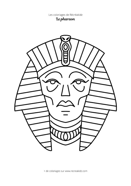 Coloriage tête de pharaon