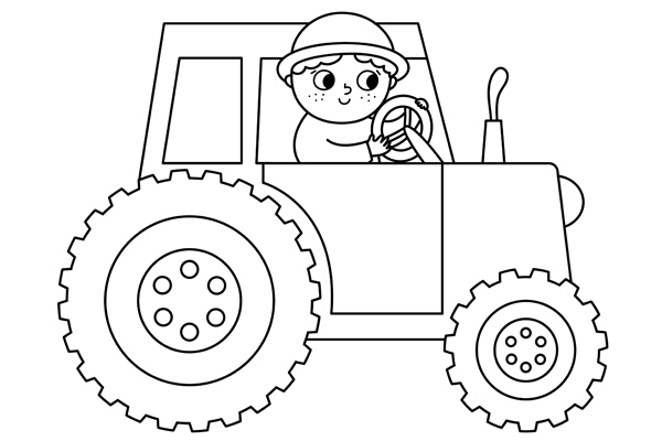 Coloriage tracteur à imprimer