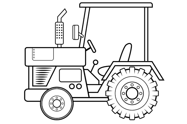 Coloriage tracteur gratuit