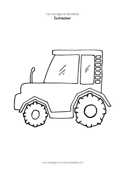 Coloriage tracteur maternelle
