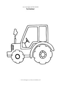 Coloriage tracteur pour enfant