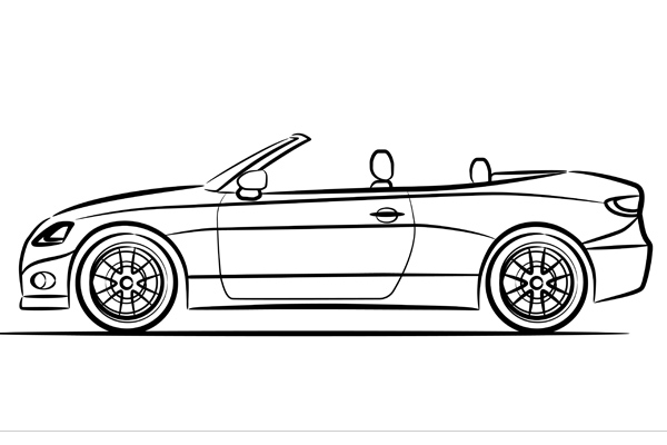 Coloriage voiture de sport gratuit