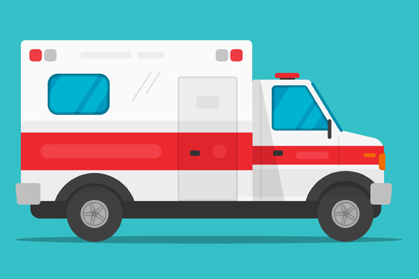 Dessin ambulance à colorier