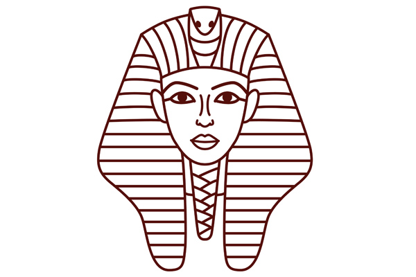 Dessin pharaon à colorier