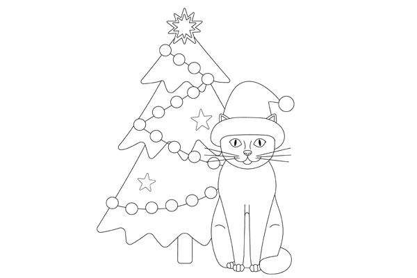 Coloriage animaux Noël gratuit