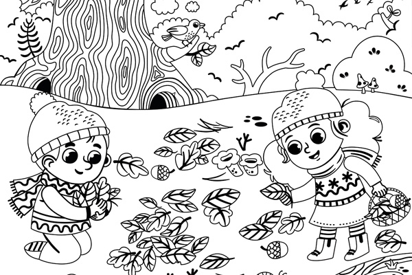 Coloriage automne gratuit