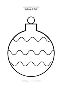 Coloriage boule de Noël maternelle