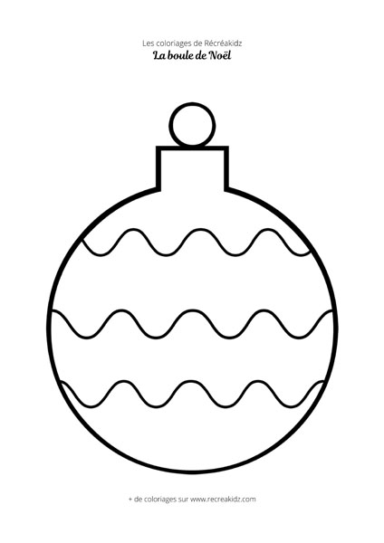 Coloriage boule de Noël maternelle