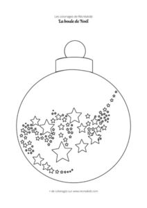 Coloriage boule de Noël simple