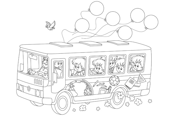 Coloriage bus à imprimer