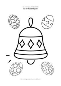 Coloriage cloche de Pâques