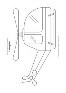 Coloriage hélicoptère facile