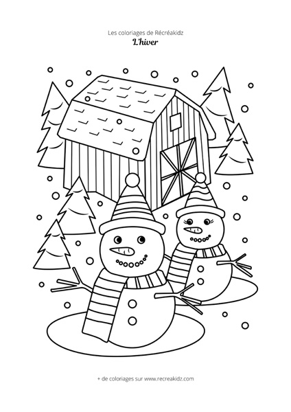 Coloriage hiver CP