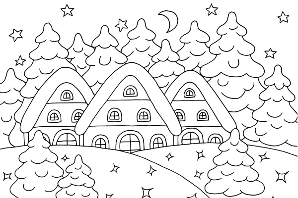 Coloriage hiver gratuit